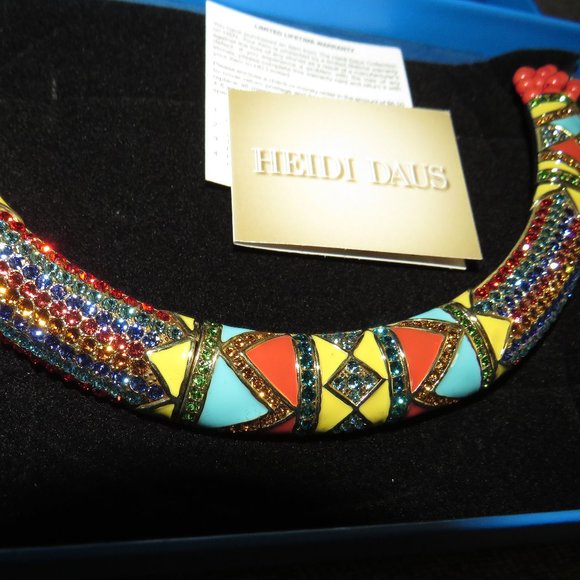 Heidi Daus "Southwest Twist" Crystal and Enamel Beaded Twisted Necklace - Picture 4 of 10